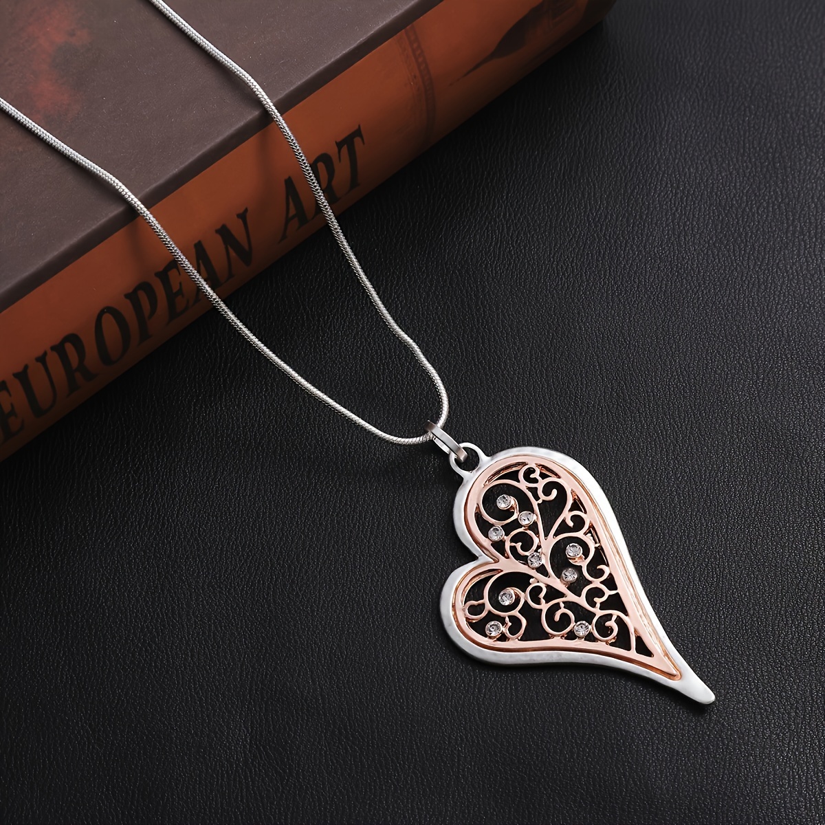 Fortune Tree Love Heart Pendant Sweater Chain